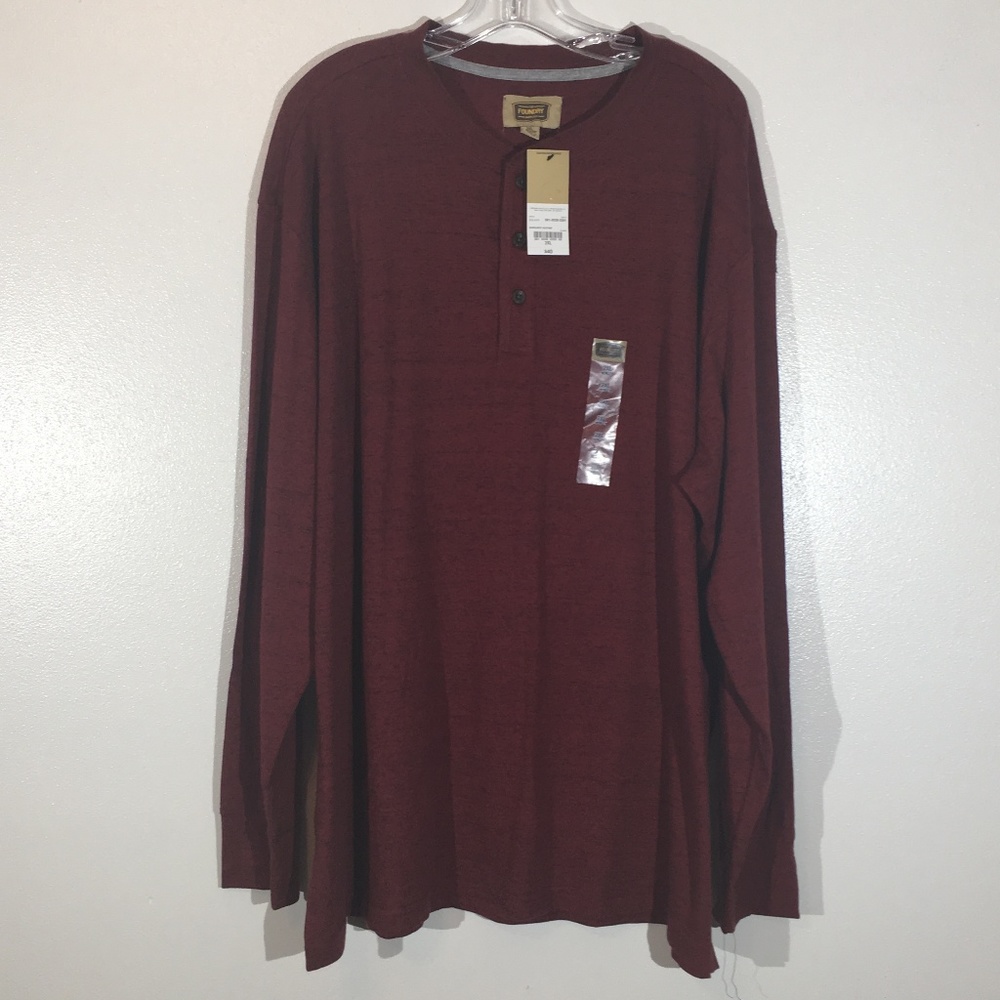 The Foundry Supply & Co Burgundy Long sleeve shirt